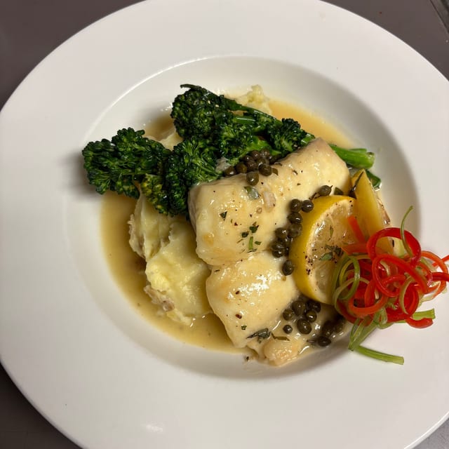 Halibut Piccata.