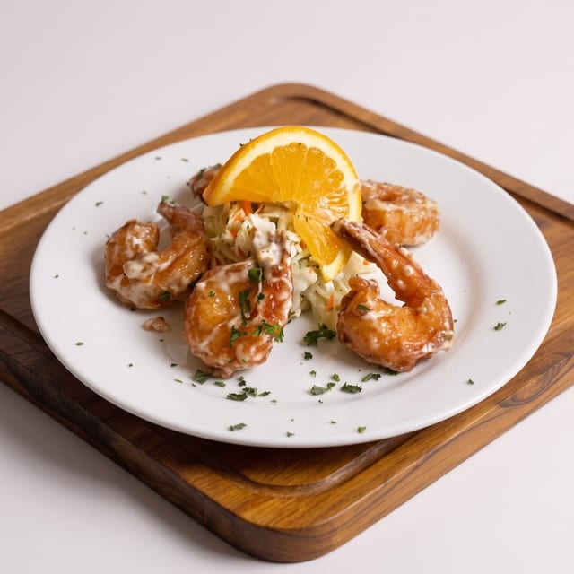 Grand Marnier Prawns.